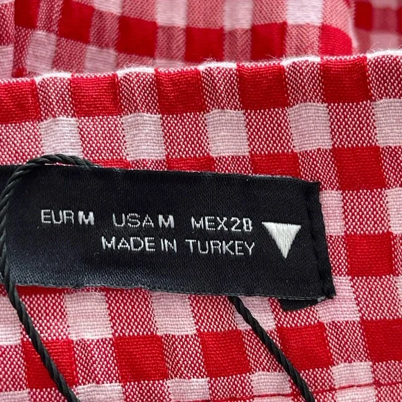 Zara new with tags gingham print mini flare trousers in a size medium - Picture 4 of 13